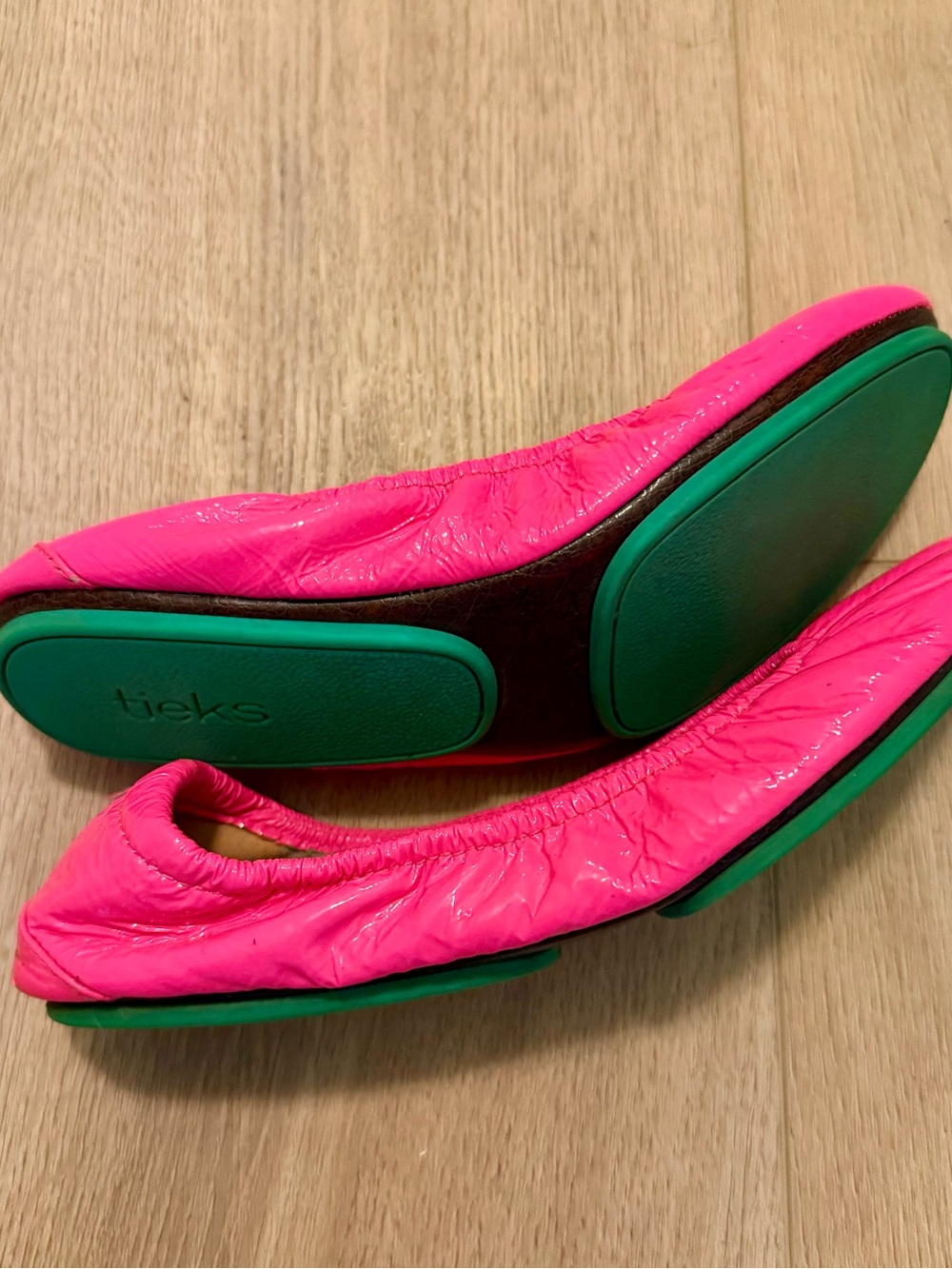 Pop Pink Tieks Ballet Flats - Picture 6 of 6